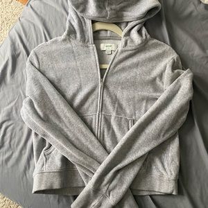 Aerie velvet zip up hoodie